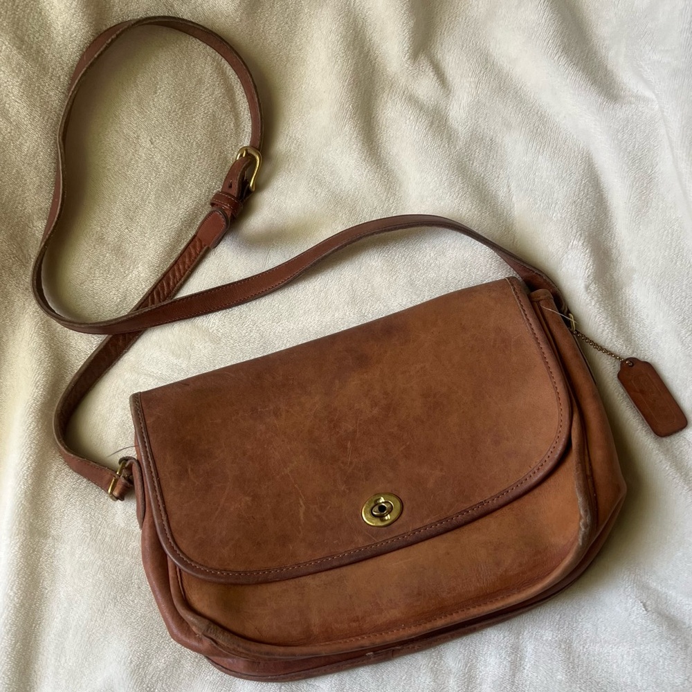 Vintage RARE Coach City Leather Crossbody Bag